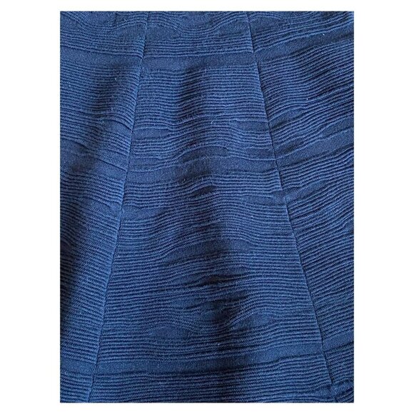 Reiss Carly Dark Blue (Night Navy) Fit and Flare Retro Knit Skirt Womens Sz 6 - Picture 8 of 8